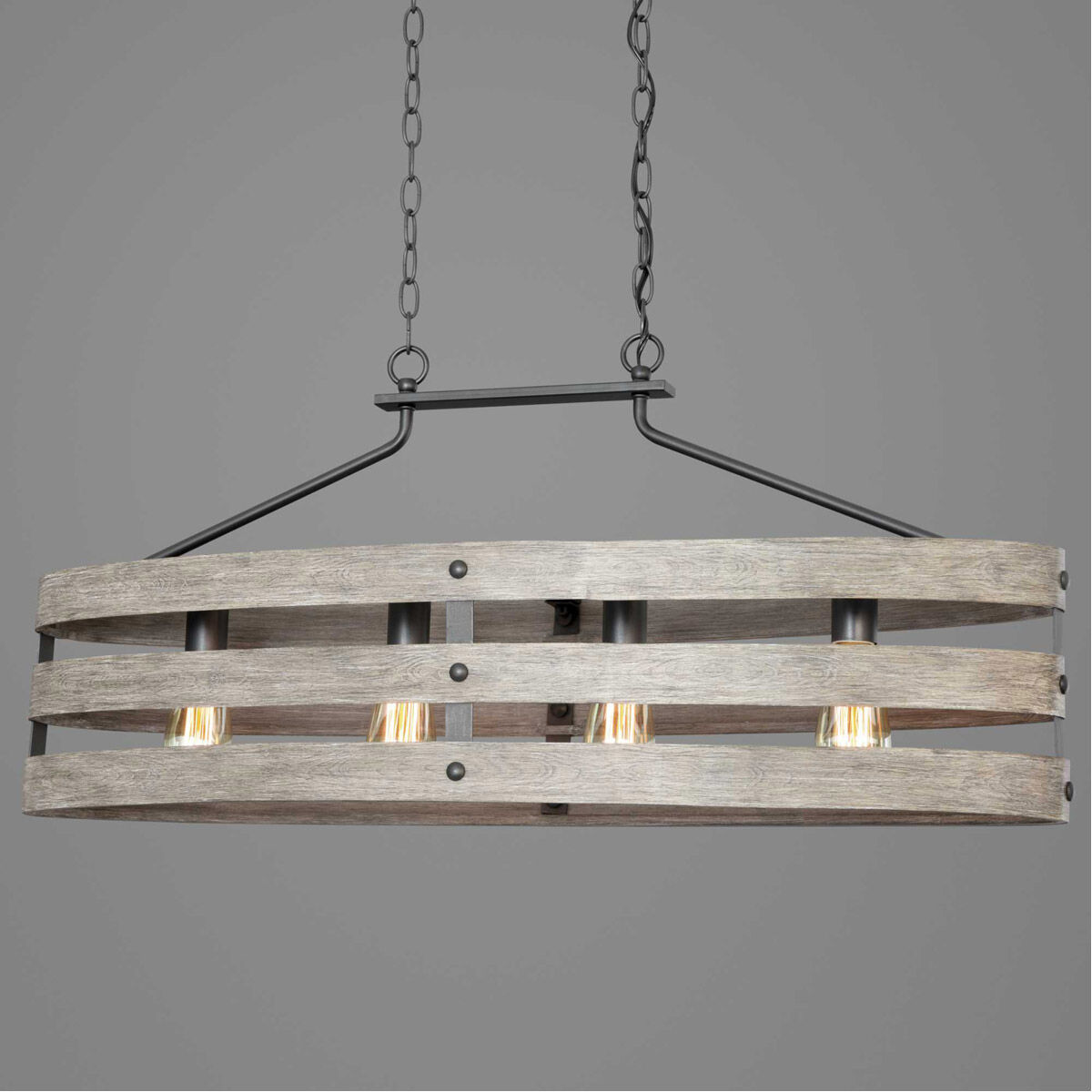 Gulliver 4 Light 39 inch Graphite Linear Chandelier Ceiling Light